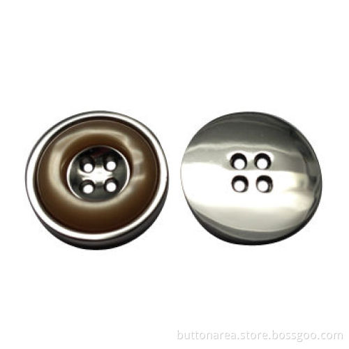 Metal Alloy Sewing Button with Polyester Part